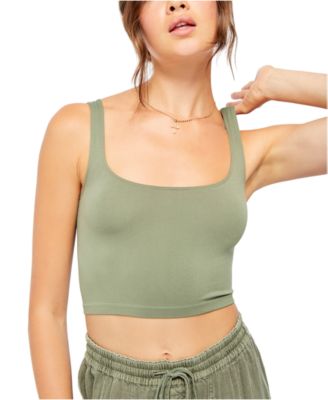 Free People - Scoop Neck Sleeveless Crop Top