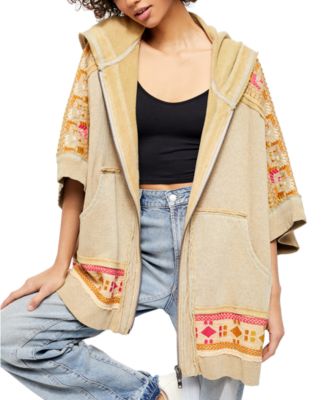 Free People store Wildside Poncho Oversized Sweater XS/S