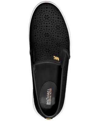 michael kors kane perforated slip on sneakers