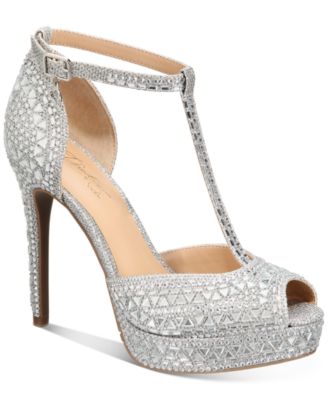 silver prom shoes block heel