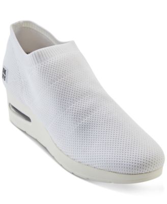 dkny wedge sneakers white