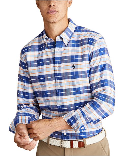 Brooks Brothers Men S Red Fleece Plaid Oxford Shirt Reviews