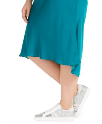 INC International Concepts I.N.C. Plus Size Bias-Cut Midi Skirt, Created for Macy's