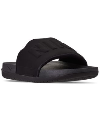 nike slides black on black