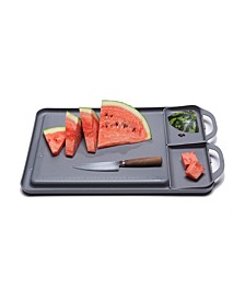 S Non-Slip Right Side Removable Compartments Cutting Board and Serving Tray