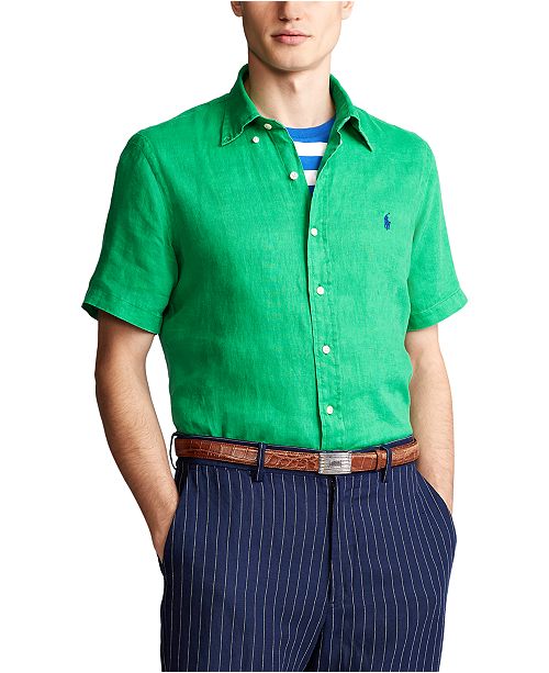 Polo Ralph Lauren Men S Short Sleeve Linen Button Up Reviews