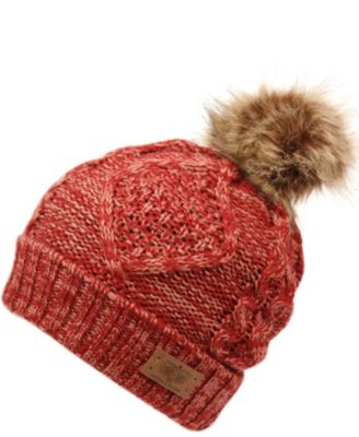 Faux Fur Pom Beanie with Fleece Lining