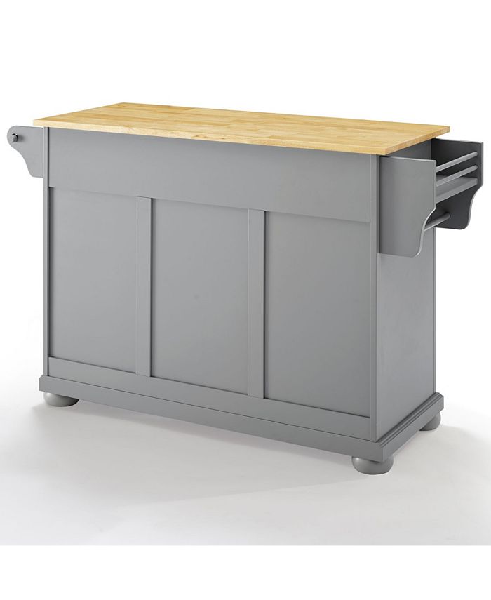 Crosley Alexandria Natural Wood Top Kitchen Island Macy's