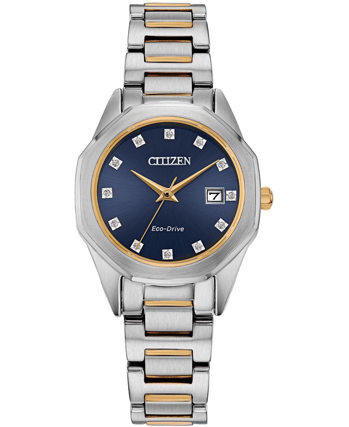 Citizen - Women's Corso Diamond-Accent Two-Tone Stainless Steel Bracelet Watch 28mm