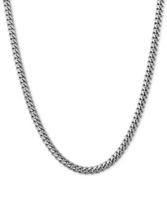Cuban Link 22" Chain Necklace in Sterling Silver or 18k Gold-Plated Over Sterling Silver