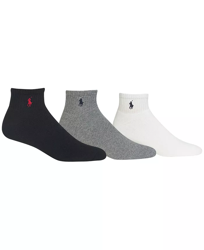 Men's Socks, Extended Size Classic Athletic Quarter 3 Pack - thumbnail 2