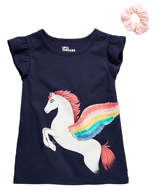 Epic Threads Toddler Girls 2 Pc Pegasus T Shirt Scrunchie Set
