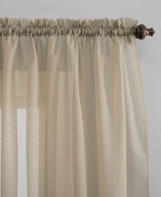Sheer Voile Rod Pocket Curtain Panel
