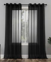 Black 75 94 Inches Sheer Curtains Macy S