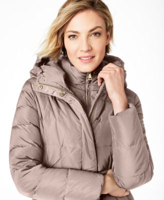 signature hooded down maxi puffer coat