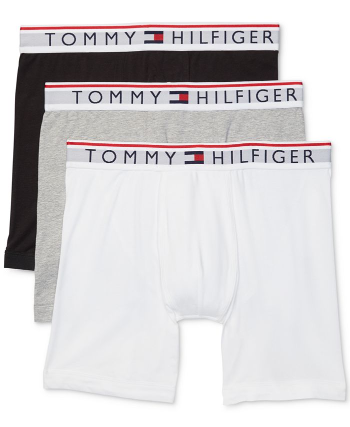 Tommy Hilfiger Men's Cotton Classics 3-Pack Boxer Brief, Black, X-Large
