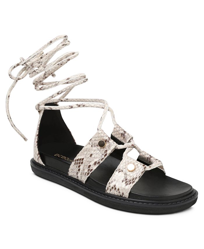 BCBGeneration Millie Lace Up Flat Sandals Macy s