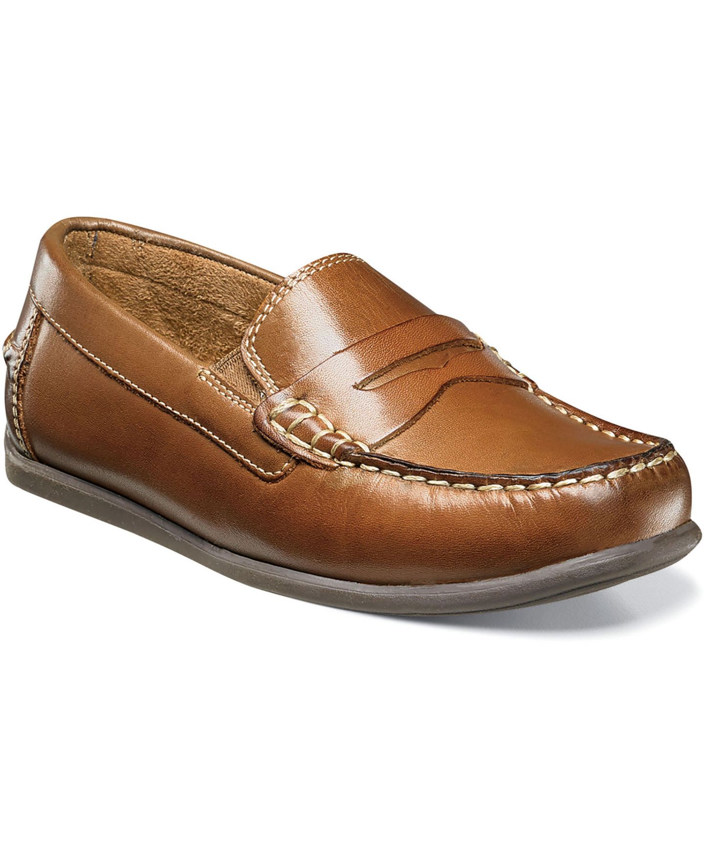 Мокасины Florsheim Jasper Driver, JR. Shoes для мальчиков, цвет: Седельно-коричневый рыжевато-коричневый — фото 1