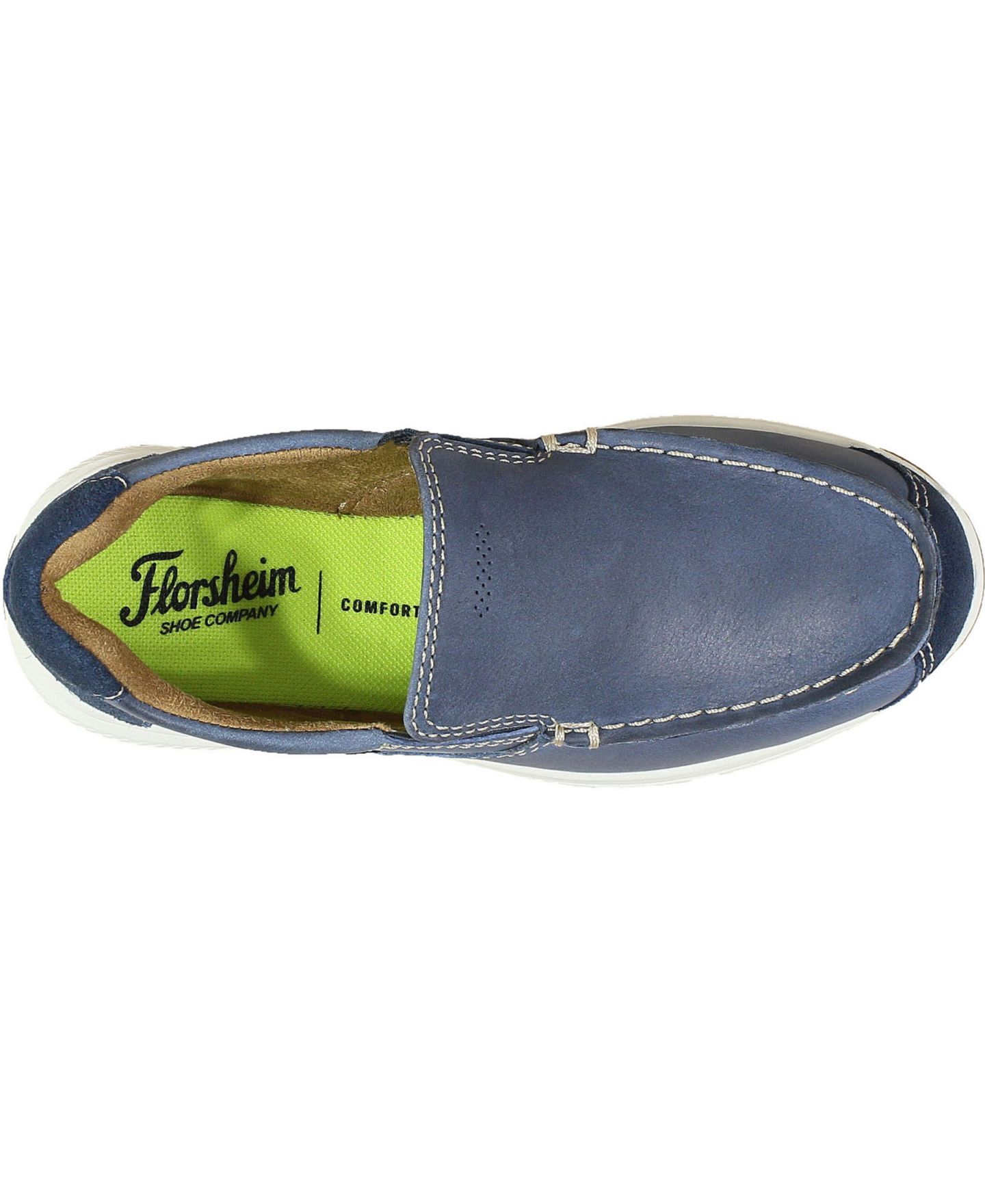 Туфли Florsheim Great Lakes Moc Toe Slip-on Shoes для мальчиков, цвет: Индиго — фото 6