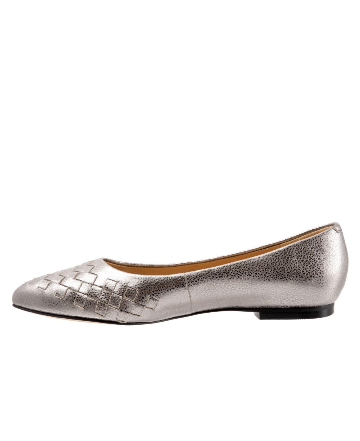 Trotters Estee Woven Flat - Silver-Tone