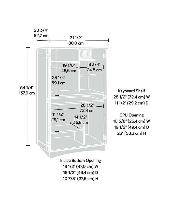 Sauder Harvest Mill Computer Armoire Macy's