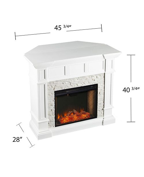 Southern Enterprises Lehigh Faux Stone Alexa Enabled Corner