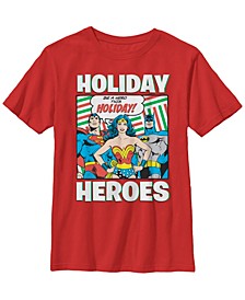 DC Comics Little and Big Boys Be A Hero This holiday Short Sleeve T-Shirt