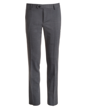 Dkny Big Boys Classic-Fit Stretch Gray Tonal Plaid Suit Pants