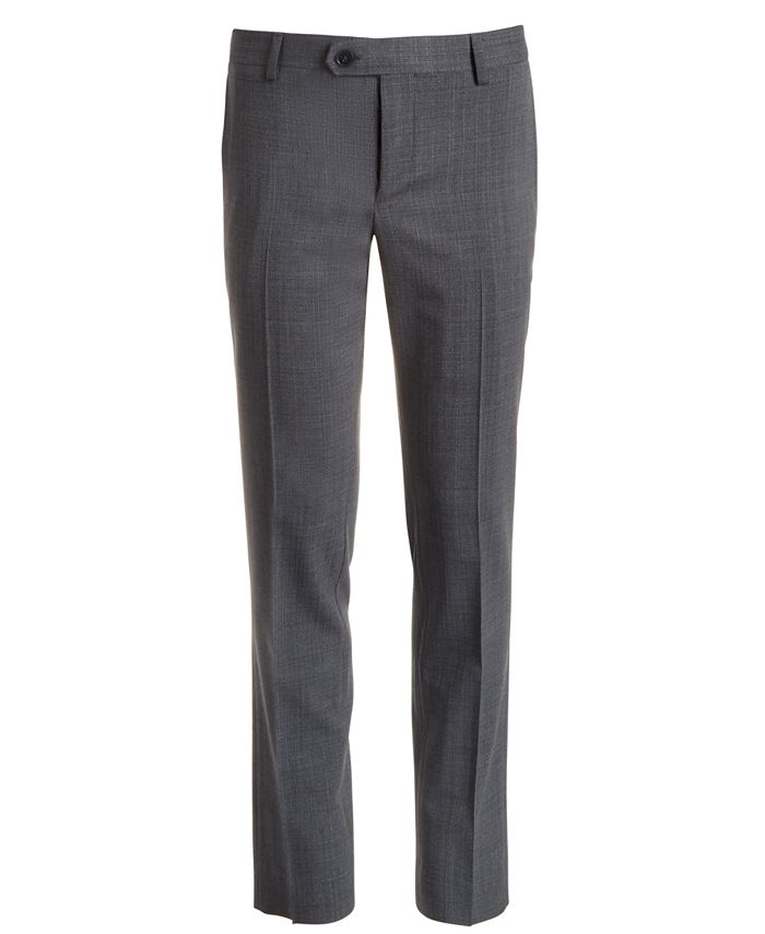 DKNY Big Boys Classic-Fit Stretch Gray Tonal Plaid Suit Pants - Macy's
