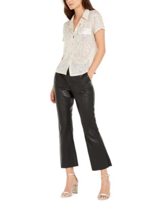 macys leather pants