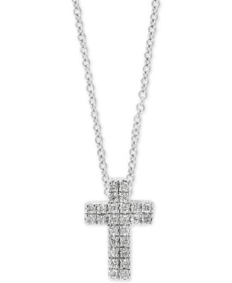 EFFY Collection - Diamond Pav&eacute; Cross 18" Pendant Necklace (1/20 ct. t.w.)