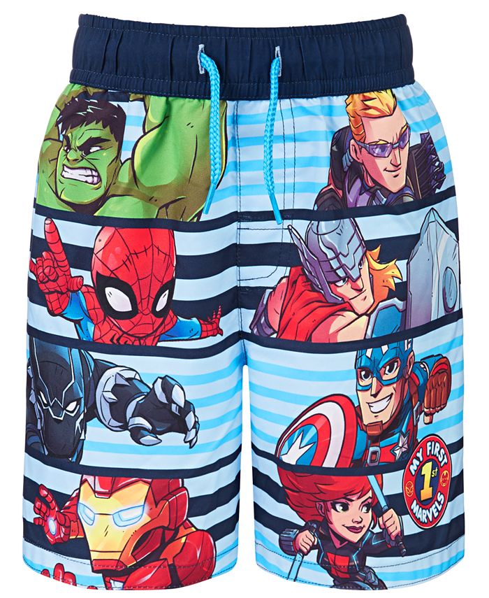 Avengers swim trunks for toddlers discount