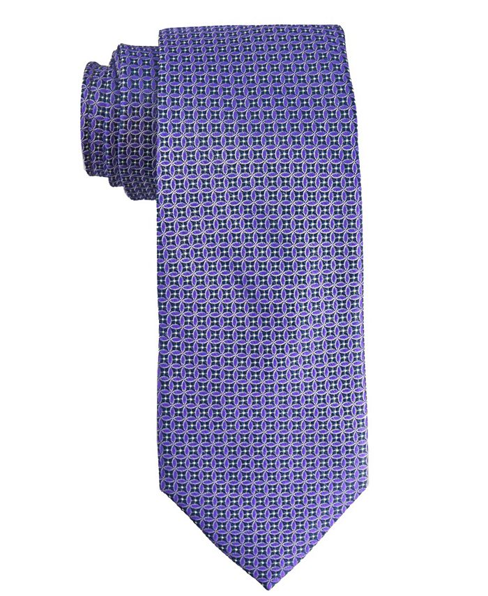 DUCHAMP LONDON Men's Medallion Design Silk Tie - Macy's