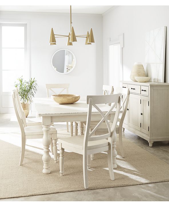 Furniture Aberdeen Worn White Expandable Dining Furniture ... (591 x 723 Pixel)
