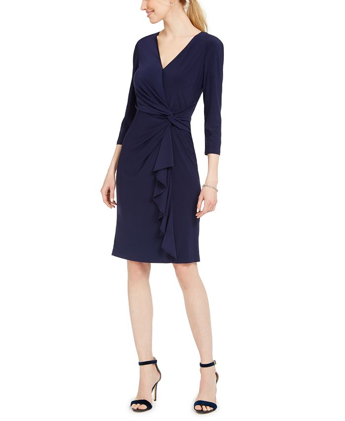 Jessica Howard Ruched Jersey Dress - Macy's