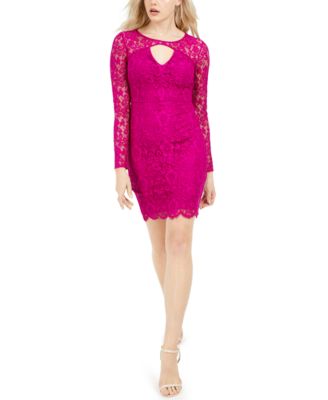 macy's pink lace dress