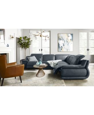 Daisley 5-Pc. Leather "L" Shaped Sectional Sofa with 2 Power Recliners