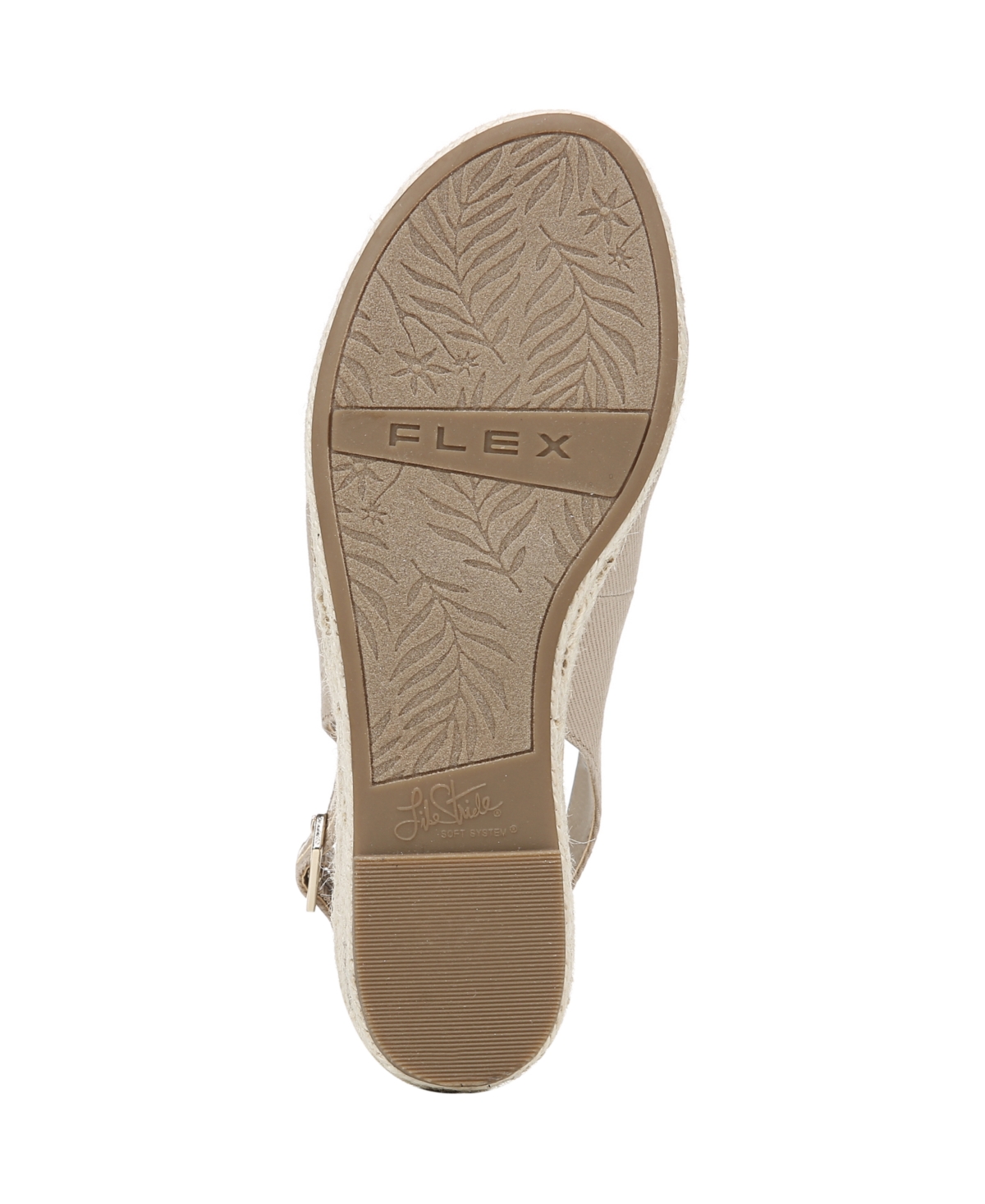 LifeStride Women's Socialite Peep Toe Slingback Espadrille Wedge Sandals