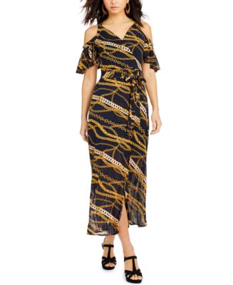 Thalia Sodi Cold-Shoulder Mesh Dress, Created for Macy's - Macy's