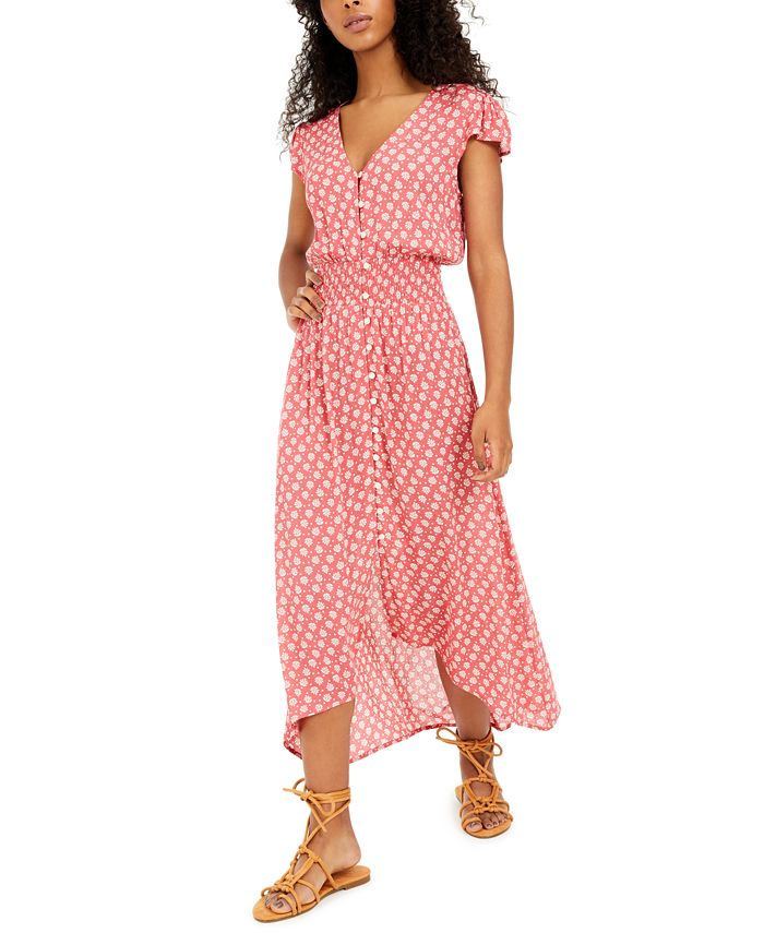 Be Bop Juniors' Printed High-Low A-Line Dress - Macy's