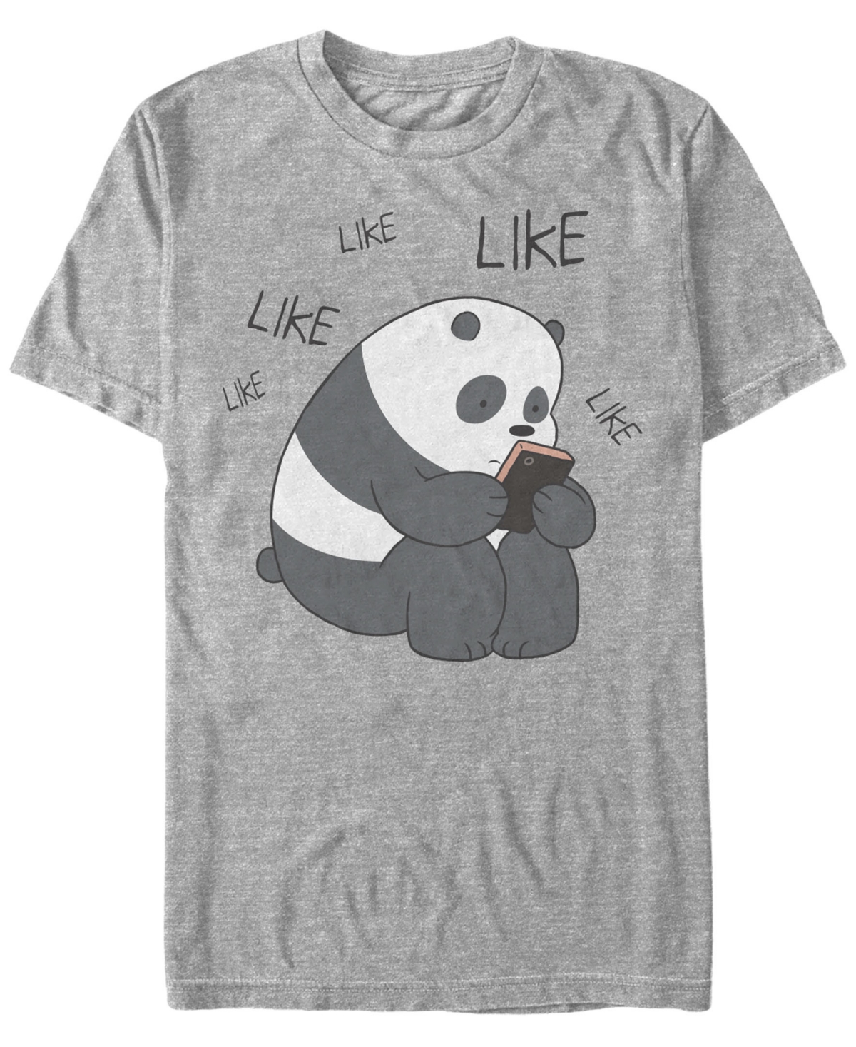 Fifth Sun Men's We Bare Bears Like Like Like Texting Short Sleeve T- shirt