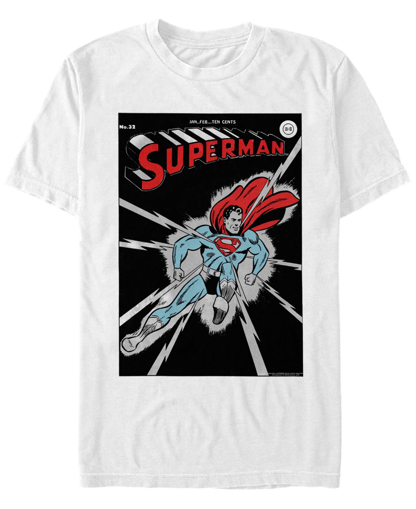 Мужская футболка Fifth Sun DC Superman Lightning Comic Cover Short Sleeve — фото 1