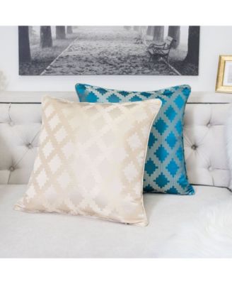 Ellie Satin Jacquard Decorative Pillow, 20" x 20"