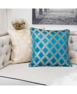 Ellie Satin Jacquard Decorative Pillow, 20" x 20"