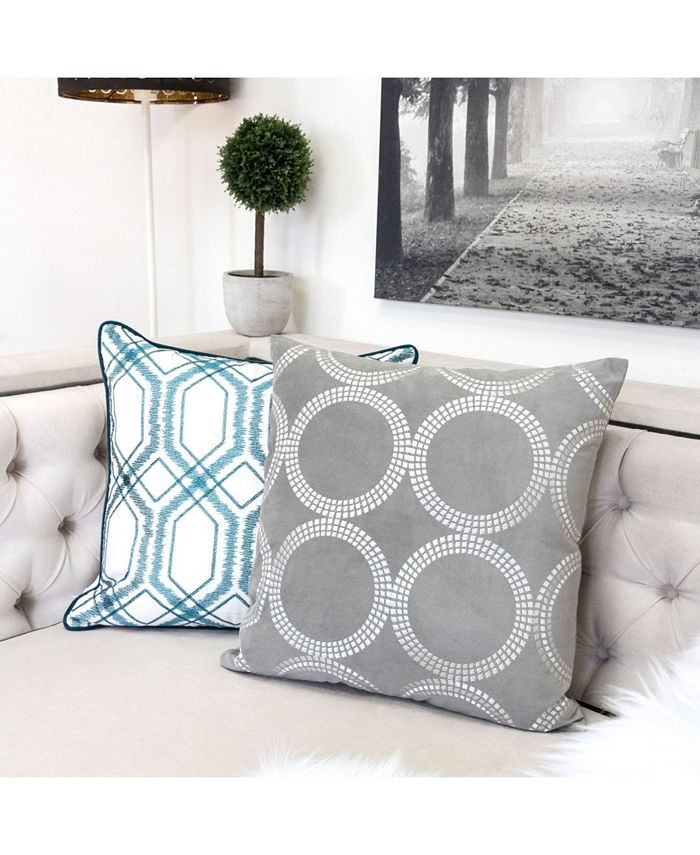 Homey Cozy Embroidery Square Decorative Throw Pillow Macy's