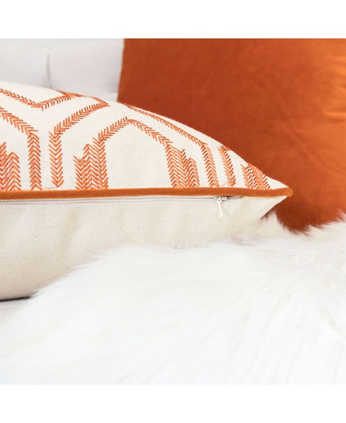 Homey Cozy Alexa Embroidery Cotton Square Decorative Throw Pillow Macy's