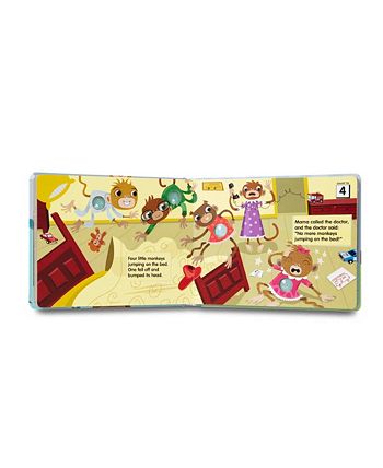 Melissa and Doug - Children's Book - Poke-a-Dot: 10 Little Monkeys Board Book with Buttons to Pop