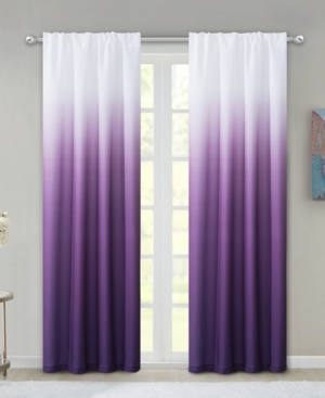 Dainty Home Ombre 40" X 84" Curtain Set In Purple