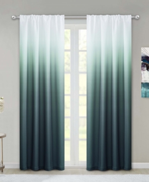 Dainty Home Ombre 40" X 84" Curtain Set In Teal