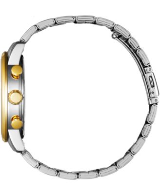 Men's Quartz Chronograph Two-Tone Stainless Steel Bracelet Watch 42mm